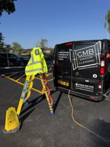 Commercial site safety equipment for external cleaning